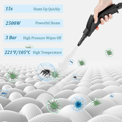 Limpiador A Vapor Presion 2500w Portatil